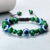 Wholesale Jewelry Accessories 10mm Volcanic Rock Bracelet Turkey Devil's Eye Beaded Hand Rope Adjustable