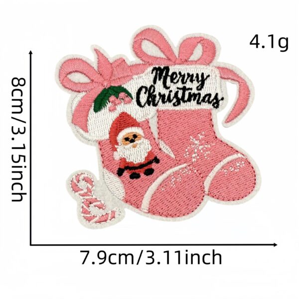 Wholesale Pink Cartoon Christmas Embroidery DIY Patches