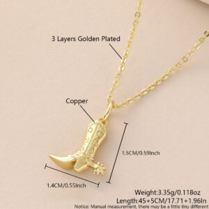 1.5*1.4cm gold boots nak11-1 / Necklace (chain + pendant)