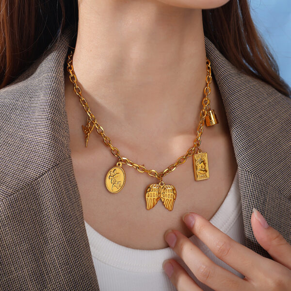 O1CN01qqsYLK1F2X0009BzC_2216476030429-0-cib Wholesale Ocean style retro key heart-shaped stainless steel necklace pendant accessories