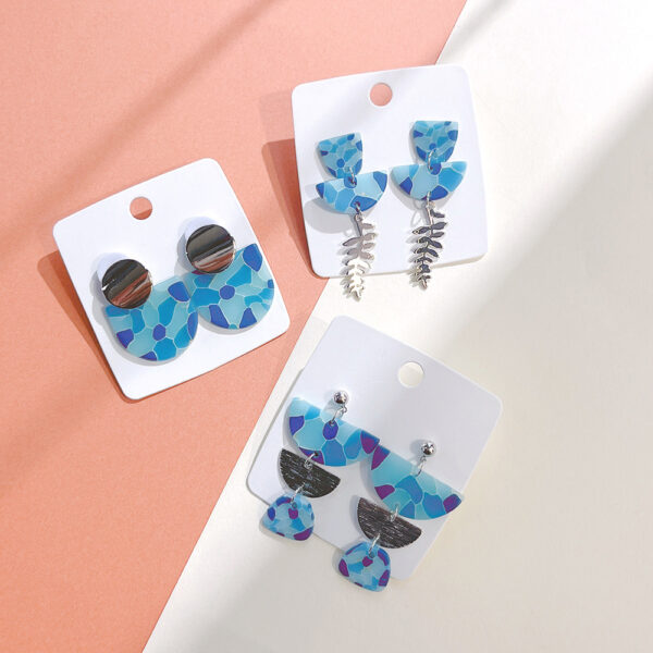 O1CN01qrFgjh2BSrEpFc5YR_2210951808338-0-cib Wholesale Starry Sky sy Soft Ceramic Geometric Splicing Earrings