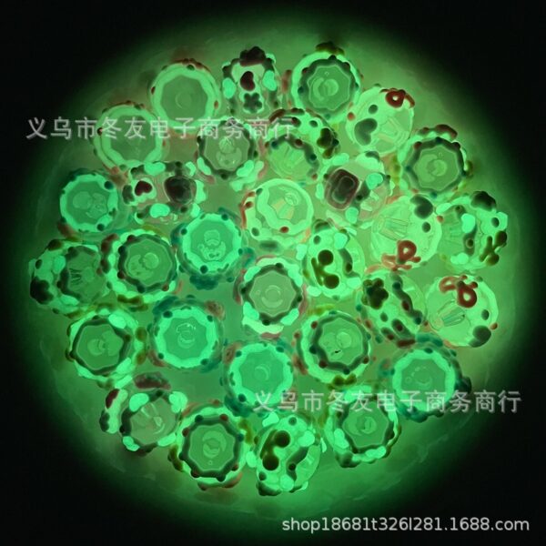 Wholesale 16mm luminous hand-painted oil dripping acrylic beads