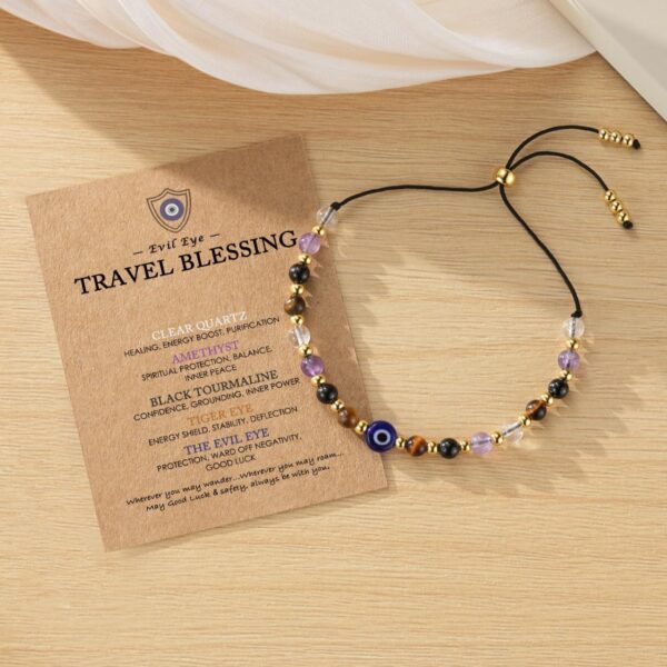 Wholesale Devil's Eye Bracelet Gold Tail Bead Pull Drawstring Crystal Bracelet