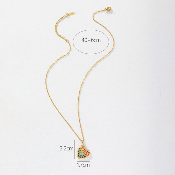 O1CN01qt9QMb1CucvjHMZSI_2215823610141-0-cib Wholesale Necklace inlaid with colorful heart-shaped zircon stones