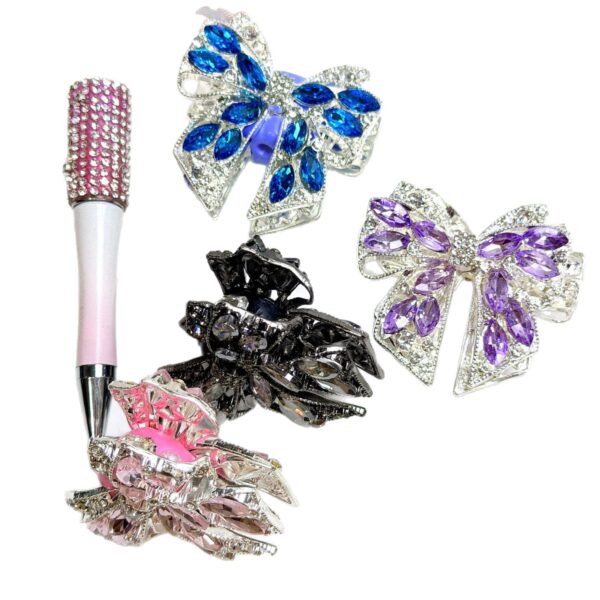 Wholesale 10pcs Colored Crystal Bow Water Diamond Beads