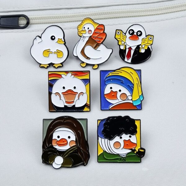 Wholesale Cute and diverse cartoon duck badge brooch