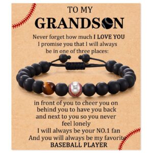 Grandson card + baseball bracelet
