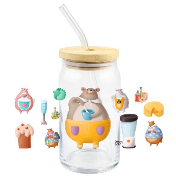 O1CN01qxdSlq1aZbOrLfBYU_2215793983344-0-cib Wholesale 10pcs Cartoon Cute Glass Coffee Cup Sticker 16oz Cup UV DTF Wraps