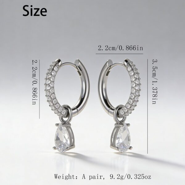 Wholesale light luxury high-grade zircon earrings with diamond-studded