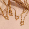 Wholesale Blade gold O-chain stainless steel necklace