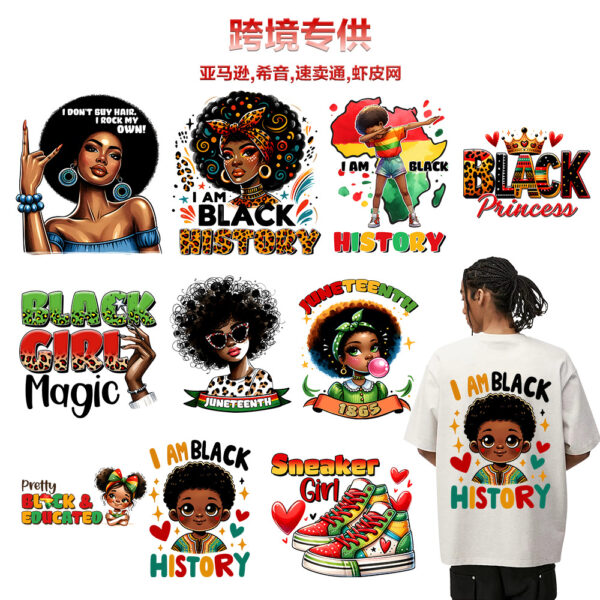 Wholesale stamping factory for black history T-shirt thermal transfer stamping paste st
