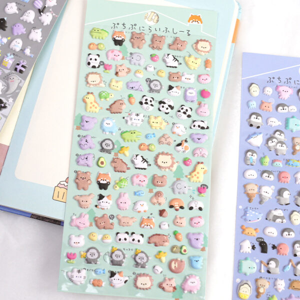 Wholesale Cartoon Mini Color Cute Animal 3D Stickers