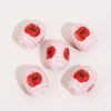 Wholesale 10pcs color printed apple oval acrylic beads