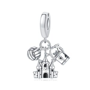 Otc1142-beach volleyball sand bucket castle pendant