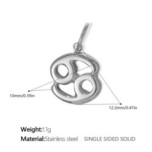 Pj431s6 cancer steel solid pendant