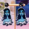 Wholesale Halloween blue cartoon witch acrylic funny earrings