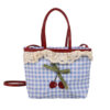 Wholesale Checkered cherry polka dot bow cute crossbody bag handbag