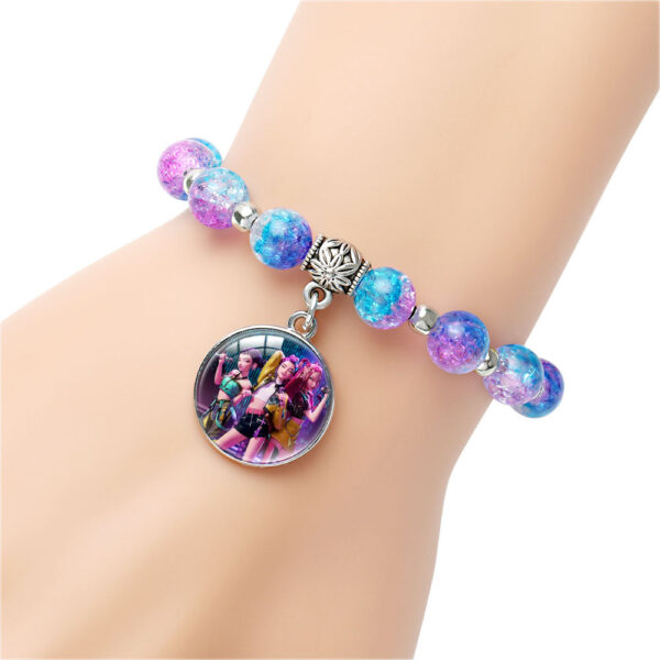 Wholesale Cute cartoon girl ice cracked gem embedded bracelet