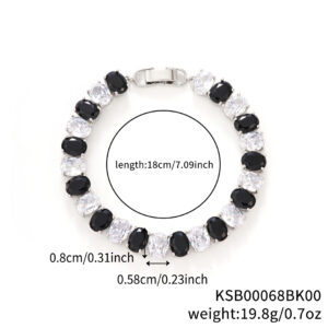 KSB00068 White Gold Black Diamond