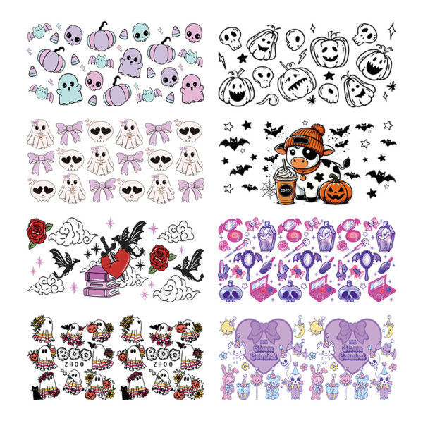 Wholesale Uv Transfer Sticker Glass Cup Crystal Label Crystal Sticker 16OZ UV DTF WRAPS