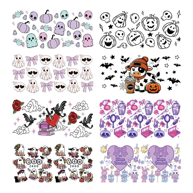 Wholesale Uv Transfer Sticker Glass C Crystal Label Crystal Sticker 16OZ UV DTF WRAPS
