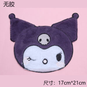 Kuromi head patch - adhesive-free