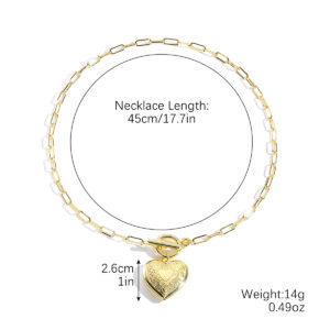 N2411-8 open love box ot buckle necklace
