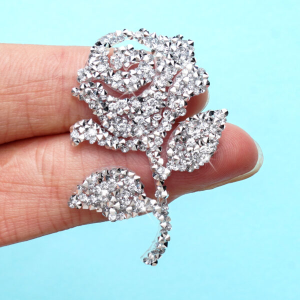 Wholesale Rose rhinestone embroidery DIY Patches