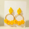 Wholesale Colorful Raia Woven Floral Earrings