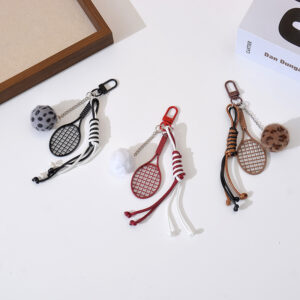 Wholesale Simulated Tennis Hairball Cute Mini Keychain