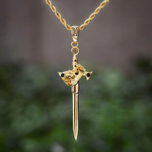 O1CN01rAF2lx1g3RGFyMVgB_2217541994086-0-cib Wholesale Retro Stylish Gothic Sword Pendant Stainless Steel Necklace
