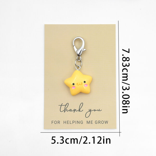 O1CN01rAbo9H1IC66Q0iTIK_2219385860856-0-cib Wholesale Little Star Keychain English Thanksgiving Blessing Card Keychain
