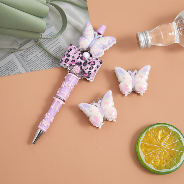 Wholesale 10pcs beaded pen beads material resin printed pen beads