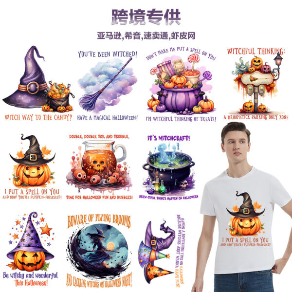 Wholesale Halloween Witch UV DTF Ready to Press Transfers Wraps