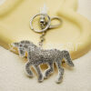 Wholesale New Creative Cartoon Unicorn Keychain, Korean Velvet Rhinestone-Studded Zodiac Horse Keychain, Commemorative Gift