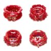 O1CN01rCIgrA1FFoUvDuctT_2217548420458-0-cib Wholesale Red diamond studded heart-shaped soft ceramic bracelet set