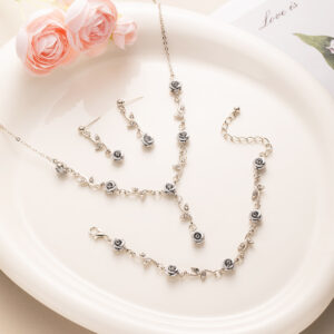 E5302 three-piece set gray flower