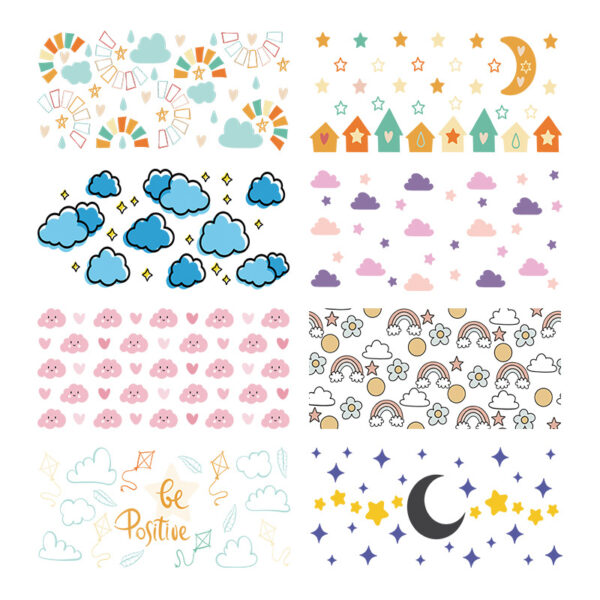 Wholesale Uv Transfer Sticker Glass Cup Crystal Label Crystal Sticker Cross-Border Exclusive for 16oz Glass Cup Special Sticker 23Cmx11Cm