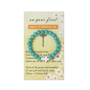 White cross bracelet green