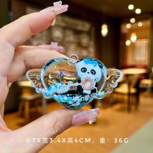 【Heart Wings】Snowy Panda / Quantity without keychain: 1 piece