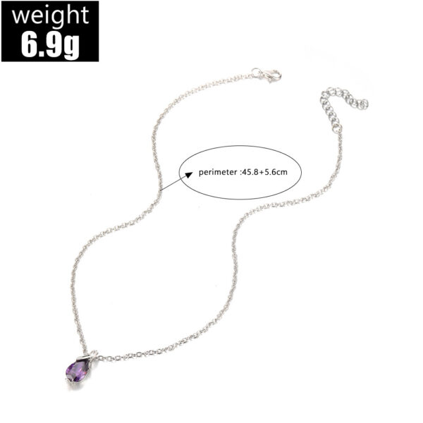Wholesale Purple glass pendant necklace