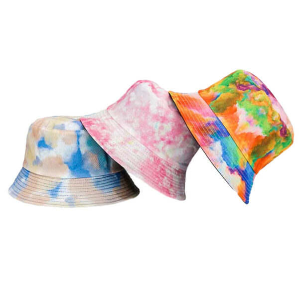 Wholesale Outdoor hiking sun protection double-sided tie dye hat fisherman hat
