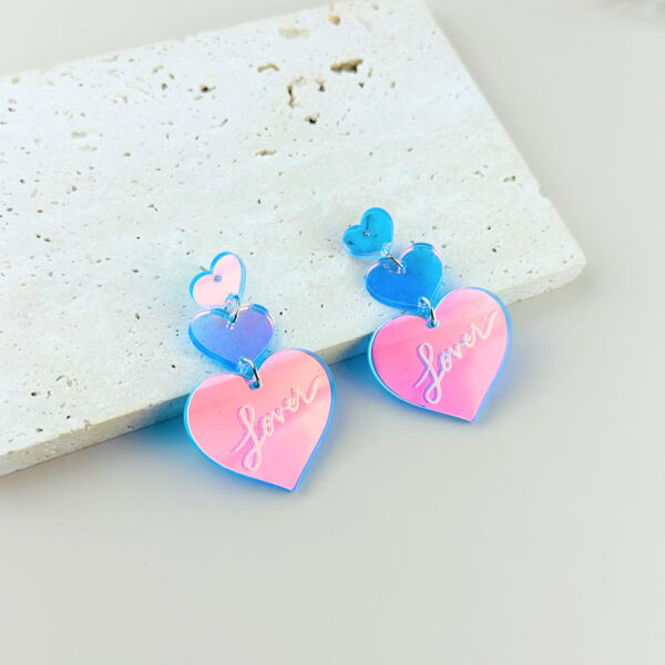 O1CN01rKLJST1d8Wk51Tkoa_3502443691-0-cib Wholesale Valentine's Day Colorful Spliced Love Letter Acrylic Earrings