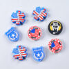 Wholesale 20pcs 3D Cartoon Alphabet Flag Pattern Silicone Beads
