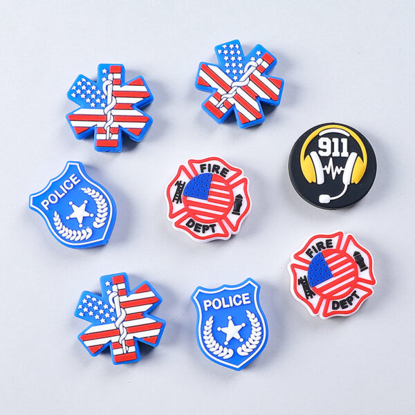 Wholesale 20pcs 3D Cartoon Alphabet Flag Pattern Silicone Beads