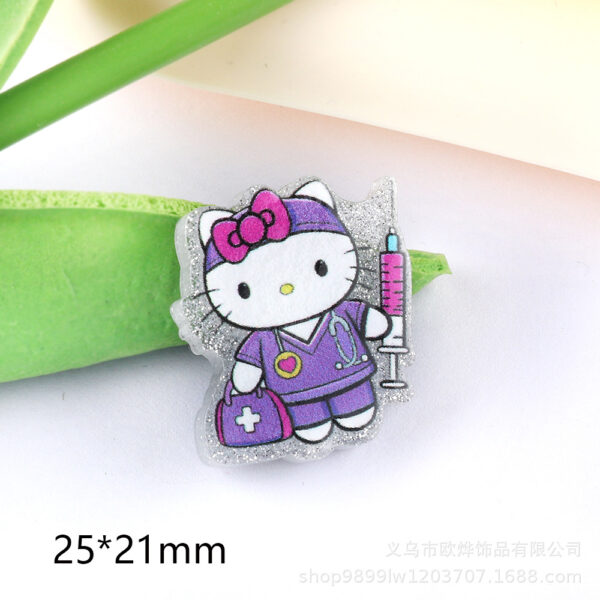 Wholesale 10pcs Cartoon Animal DIY Acrylic Beaded Crafts