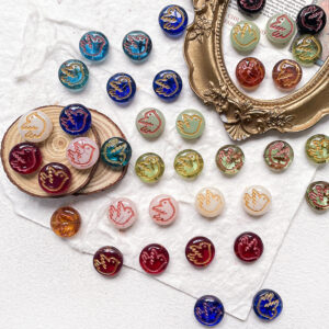 Wholesale Retro Gold-Painted Transparent Bird Round Brand Multi-Color Imported Czech Glass Beads Loose Beads DIY Handmade Accessories