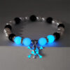 Wholesale European and American Halloween New Dark Exaggerated Personality Luminous Skull Bracelet Zinc Alloy DIY Beaded Luminous Bracelet