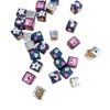 Wholesale Denim print dog star heart square bead