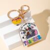 Wholesale Teacher's Day Rainbow Wooden Brand Tassel Keychain